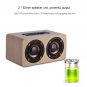 Wooden Wireless Bluetooth Speaker 3D Dual Horn Hands-free Loudspeakers TF/AUX