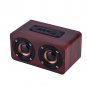 Wooden Wireless Bluetooth Speaker 3D Dual Horn Hands-free Loudspeakers TF/AUX