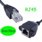 1ft/3ft RJ45 Male to Female M/F Screw Panel Ethernet LAN Network Extension Cable