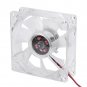 Clear 4-Pin PC Computer Case CPU Cooler Cooling Fan Radiator w/ LED Light 80mm