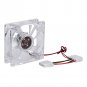 Clear 4-Pin PC Computer Case CPU Cooler Cooling Fan Radiator w/ LED Light 80mm