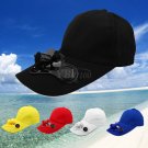Solar Power Fan Hat Cap Cooling Cool Fan for golf Baseball Hiking FishingOutdoor