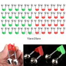 Lot 20/30Pcs 2 Bells Night Fishing Accessory Rod Tip Luminous Fish Bite Alarms