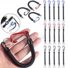 5x Retractable Full Extension Rope Pliers Lanyard Coiled Spring Fishing Camping