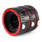 Red Auto Focus AF Macro Extension Tube Set Ring Adapter For Canon EF EFS Lens