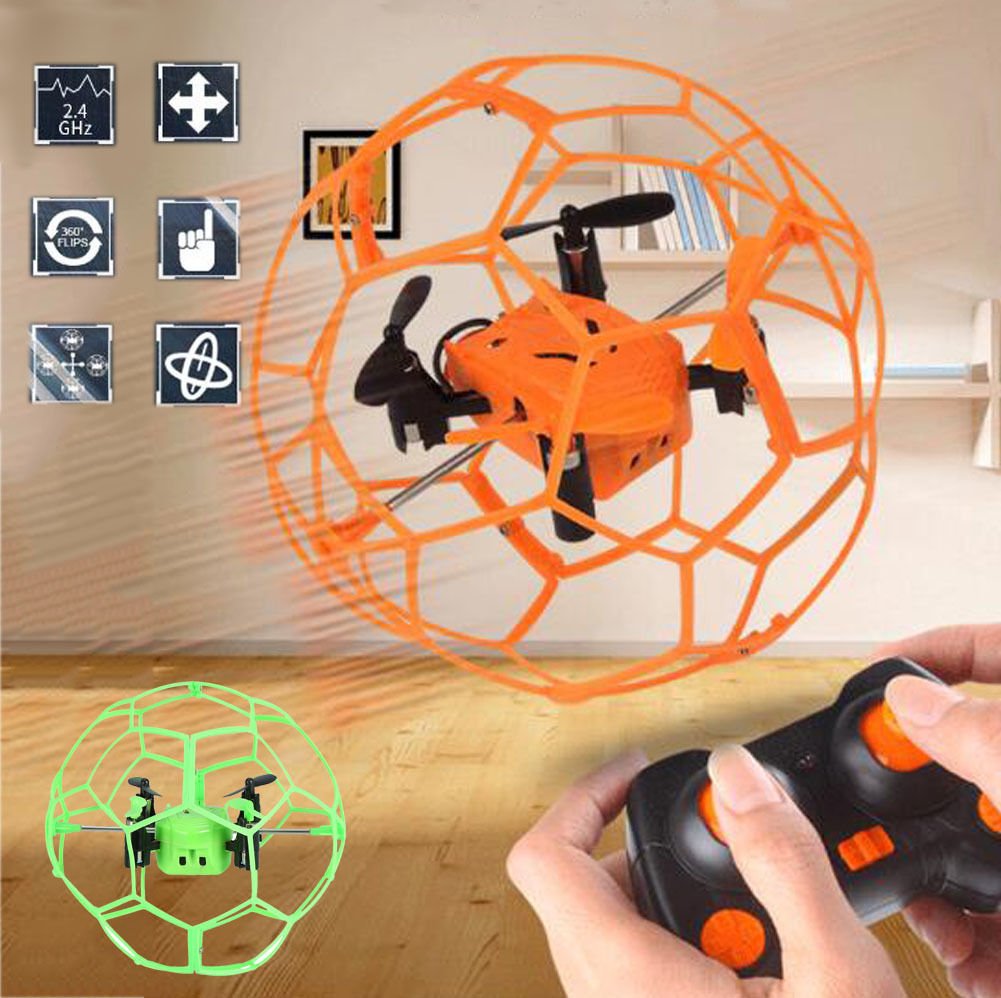 2.4G 6 Axle 4CH 3D Flips Ball LED Headless RC Quadcopter RTF Drone Explores Hot