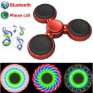 Bluetooth Handsfree Phone Call Speaker LED Fidget Hand Spinner Finger EDC Toy EM