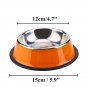 Pets Dog Cat Puppy Anti Skid Stainless Steel Travel Feeding Food Water Bowl Dish