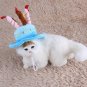 Cute Dog Pet Cat Puppy Costume Happy Birthday Hat With Cake Candles Design Party