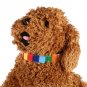 Soft Pet Collar Canvas Leather Rainbow Dog Cat Puppy Adjustable Neck Buckle