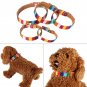 Soft Pet Collar Canvas Leather Rainbow Dog Cat Puppy Adjustable Neck Buckle