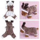 Pet Dog Puppy Christmas Jacket Coat Winter Clothes Sweater Clothing Apparel Elk