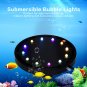 12 LED Light Lamp Air Stone Submersible Bubble for Aquarium Fish Tank Pump Decor