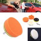 5Pcs 4" Car Truck Polisher Buffer Polishing Wax Pad W/ M10 Drill Adapter New