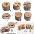Natural Wooden Ring Box Case Storage Holder Rustic Wedding Party Decoration