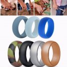 Silicone Wedding Band Engagement Ring for Unisex Electrician Police Army Jewelry