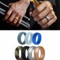 Silicone Wedding Band Engagement Ring for Unisex Electrician Police Army Jewelry
