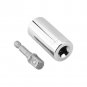 1Pc Auto Gator Grip Socket Wrench with Power Drill Adapter Silver 7-19mm Durable