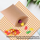 100 PCS Kraft Paper Pillow Box Wedding Favor Gift Party Candy Box w/ String coi