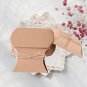 100 PCS Kraft Paper Pillow Box Wedding Favor Gift Party Candy Box w/ String coi