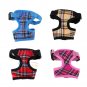 Soft Adjustable Pet Dogs Puppy Cats Plaid Mesh Harness Vest Clothes For Walking
