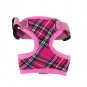 Soft Adjustable Pet Dogs Puppy Cats Plaid Mesh Harness Vest Clothes For Walking