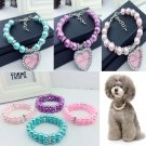 Hot Pet Pendant Jewelry Dog Necklace Cat Collar For Puppy With Identity Pearl