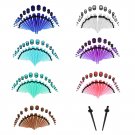 36Pcs Acrylic Stainless Steel 14G-00G Tapers + Plugs Ear Gauges Stretching Kits