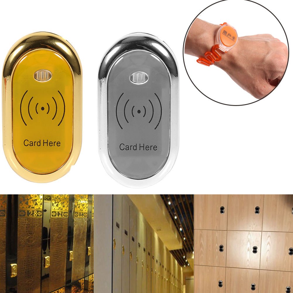 Digital Cabinet Drawer Lock IR Card Safe for Sauna Shower Room Golden/Silver