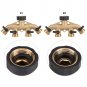 Tap Connector Splitter 4 Way 3/4" Hose Pipe Switcher Nozzle For Garden Lawns