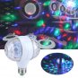 Disco Stage RGB E27 LED Light Crystal Ball Bulb 2-Head Rotating Party Xmas Decor