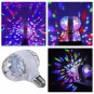 Disco Stage RGB E27 LED Light Crystal Ball Bulb 2-Head Rotating Party Xmas Decor