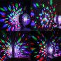 Disco Stage RGB E27 LED Light Crystal Ball Bulb 2-Head Rotating Party Xmas Decor