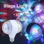 Disco Stage RGB E27 LED Light Crystal Ball Bulb 2-Head Rotating Party Xmas Decor