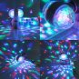 Disco Stage RGB E27 LED Light Crystal Ball Bulb 2-Head Rotating Party Xmas Decor