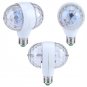 Disco Stage RGB E27 LED Light Crystal Ball Bulb 2-Head Rotating Party Xmas Decor
