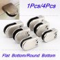 1/4pcs Stainless Steel Flat Round Holder Glass Clamp Bracket for Balustrade MALL