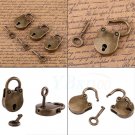 Lot Of 3 Vintage Old Antique Style Mini Archaize Copper Padlocks With key coi