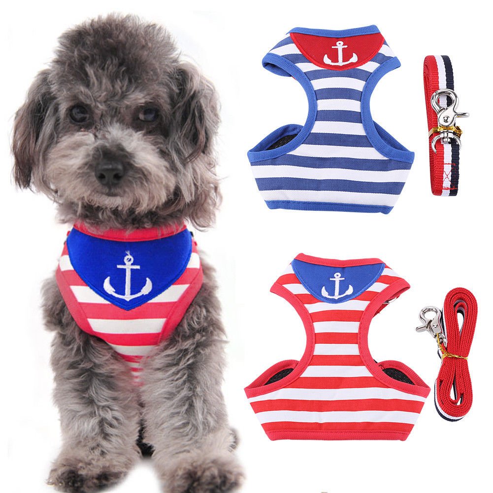 Breathable Pet Harness Dog Clothes Puppy Dog Cat Vests Necklace Dog Leash Rope