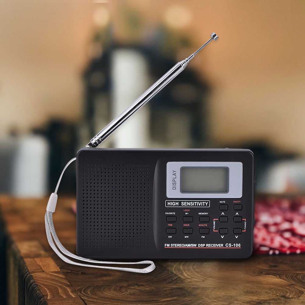 Portable Digital Tuning LCD Receiver Full Band Radio FM/SW/MW/LW Alarm Clock