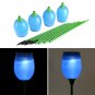 4Pcs 34 CM Solar Power LED Buried Lights Garden Path Lawn Fence Lighting Lamp
