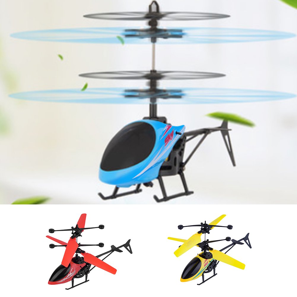 Flying Mini RC Infrared Induction Helicopter Aircraft Flashing Light Portable