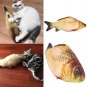 20/40CM Soft Pet Kitten Cat Fish Shape Mint Stuffed Simulation Playing Plush Toy