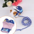 2 Colors Outdoor Small Pet Squirrel Harness Cartoon Vest Clothes W/ Lead Leash