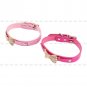 Adjustable Bling Crystal Rhinestone Bow Tie PU Leather Pet Cat Dog Neck Collar