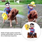 Funny Riding Horse Cowboy Pet Dog Costumes Puppy Halloween Party Clothes S-XL