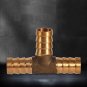 T Joiner Piece 3 WAY Solid Brass Connector Pipe Hose Reducer Air Gas Fuel Water