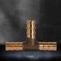 T Joiner Piece 3 WAY Solid Brass Connector Pipe Hose Reducer Air Gas Fuel Water