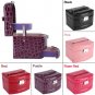 Portable 3 Layers Jewelry Necklace Ring Storage Box Case Lady Gift Home Supplies