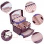 Portable 3 Layers Jewelry Necklace Ring Storage Box Case Lady Gift Home Supplies